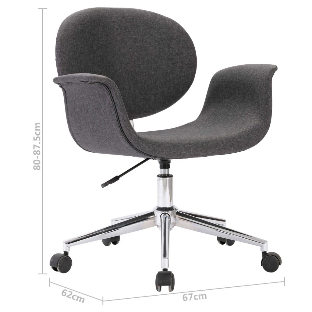 Esszimmerstühle 2 Stk. Drehbar Grau Stoff