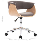 Esszimmerstühle 2 Stk. Drehbar Taupe Stoff