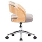 Drehbare Esszimmerstühle 6 Stk. Taupe Bugholz und Stoff