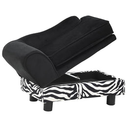vidaXL Hundesofa Schwarz 57x34x36 cm Plüsch