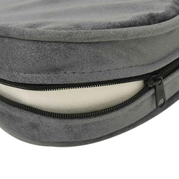 vidaXL Hundesofa Grau 48x48x32 cm Plüsch und Kunstleder