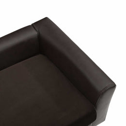vidaXL Hundesofa Braun 60x43x30 cm Plüsch und Kunstleder