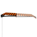 Einziehbare Markise Handbetrieben 300 x 250 cm Orange und Braun