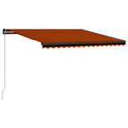 Einziehbare Markise Handbetrieben 450 x 300 cm Orange und Braun