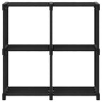 Würfel-Regal 4 Fächer Schwarz 69x30x72,5 cm Stoff