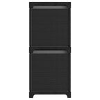Würfelregal mit 6 Boxen Schwarz 103x30x72,5 cm Stoff