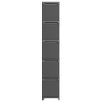 Würfelregal mit 15 Boxen Grau 103x30x175,5 cm Stoff