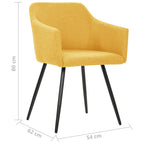 Esszimmerstühle 2 Stk. Gelb Stoff