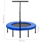 Fitness Trampolin mit Griff und Sicherheitspolster 102 cm