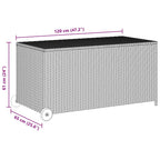 Garten-Auflagenbox Schwarz 120x65x61 cm Poly Rattan