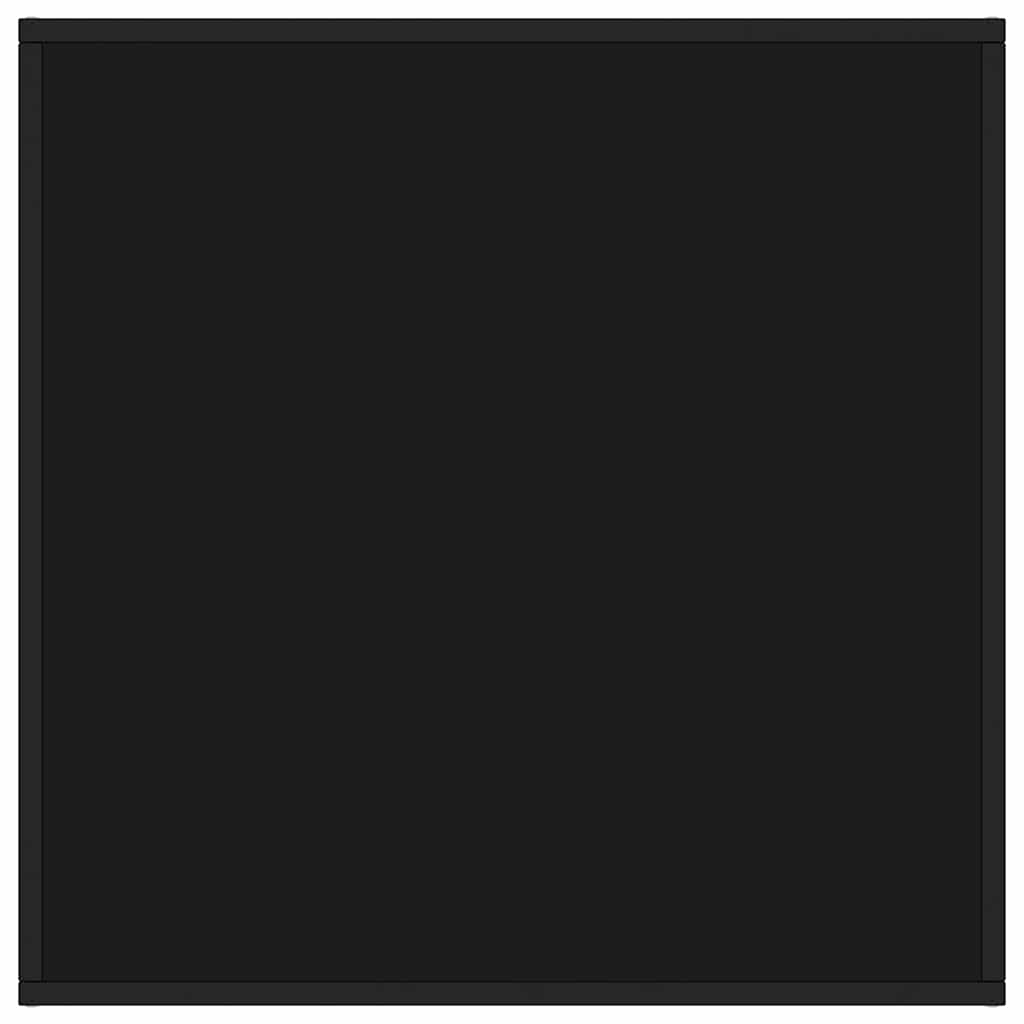Couchtisch Schwarz mit Schwarzem Glas 80x80x35 cm