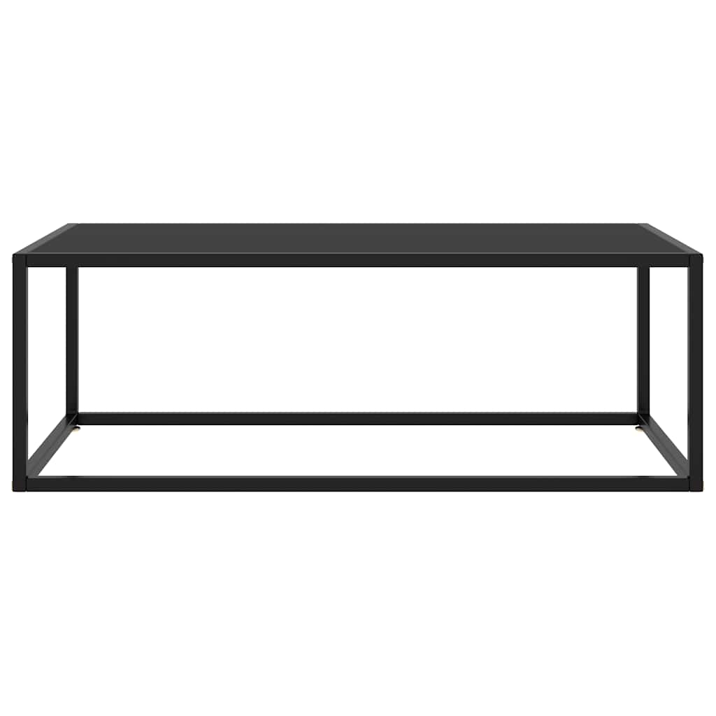 Couchtisch Schwarz mit Schwarzem Glas 100x50x35 cm