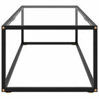 Couchtisch Schwarz mit Hartglas 120x60x35 cm