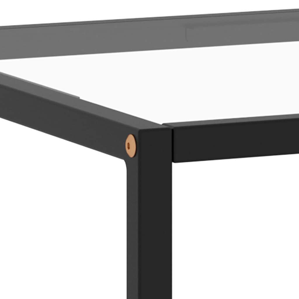 Couchtisch Schwarz mit Hartglas 120x60x35 cm