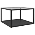 Couchtisch Transparent und Schwarz 60x60x35 cm Hartglas