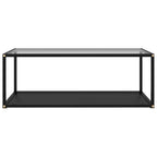 Couchtisch Transparent und Schwarz 100x50x35 cm Hartglas