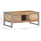 Couchtisch 95x50x40 cm Raues Mangoholz