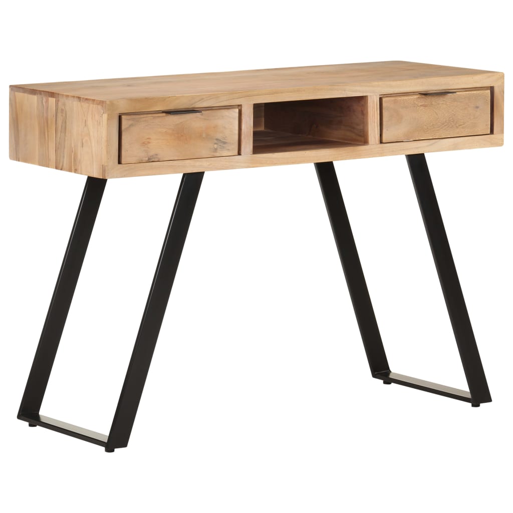 Schreibtisch 107x45x79 cm Massivholz Akazie Lebendige Kanten