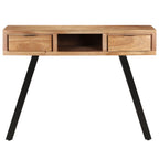 Schreibtisch 107x45x79 cm Massivholz Akazie Lebendige Kanten
