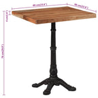 Bistrotisch 60x60x76 cm Akazie Massivholz