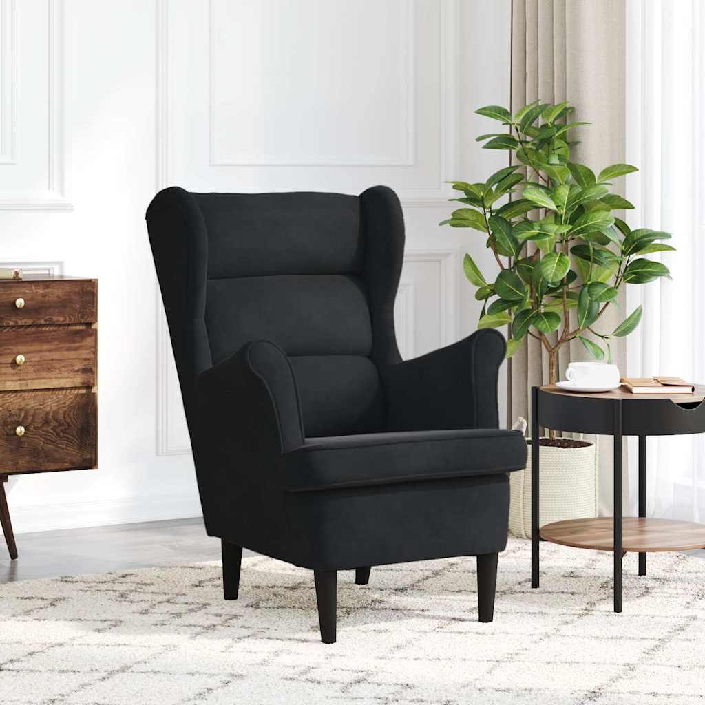 Sessel Schwarz Samt