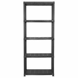 Lagerregal 5-Tier Schwarz 71x38x170 cm Kunststoff