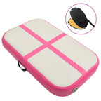 Aufblasbare Gymnastikmatte mit Pumpe 60x100x10 cm PVC Rosa