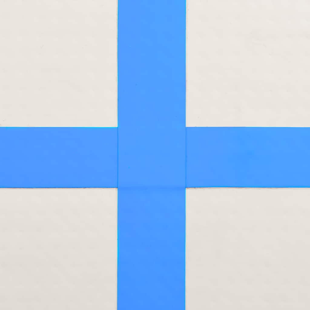 Aufblasbare Gymnastikmatte mit Pumpe 60x100x15 cm PVC Blau
