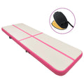 Aufblasbare Gymnastikmatte mit Pumpe 700x100x20 cm PVC Rosa