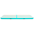 Aufblasbare Gymnastikmatte mit Pumpe 800x100x20 cm PVC Grün