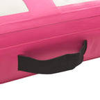 Aufblasbare Gymnastikmatte mit Pumpe 200x200x15 cm PVC Rosa