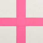 Aufblasbare Gymnastikmatte mit Pumpe 200x200x15 cm PVC Rosa