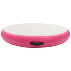 Aufblasbare Gymnastikmatte mit Pumpe 100x100x20 cm PVC Rosa