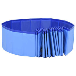 vidaXL Hundepool Faltbar Blau 300x40 cm PVC