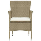 Garten-Essstühle 2 Stk. Poly Rattan Beige