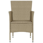 Garten-Essstühle 2 Stk. Poly Rattan Beige