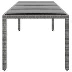 Gartentisch 250x100x75 cm Hartglas und Poly Rattan Grau