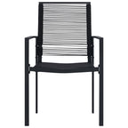Gartenstühle 4 Stk. PVC Rattan Schwarz
