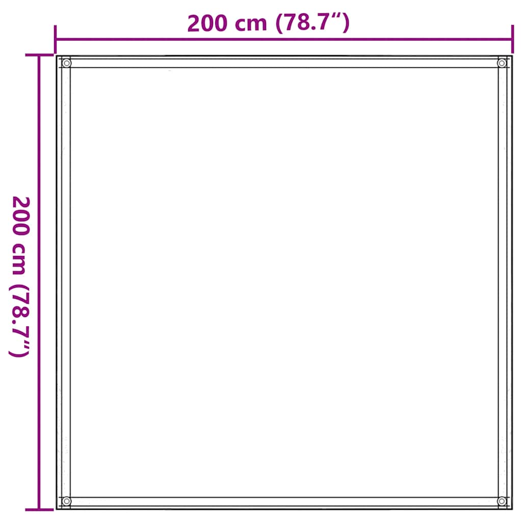 Zeltteppich 200x200 cm Anthrazit