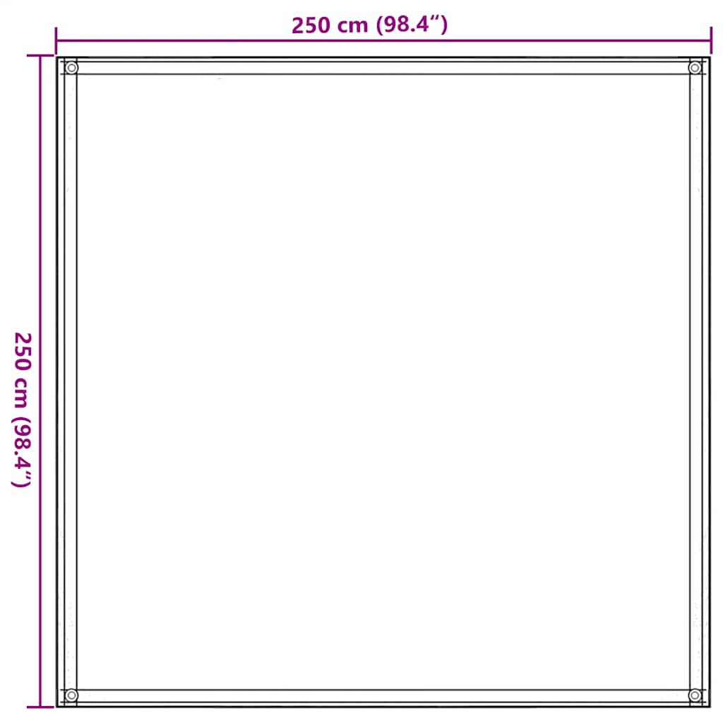 Zeltteppich 250x250 cm Anthrazit HDPE