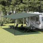 Zeltteppich 400x800 cm Dunkelgrün HDPE