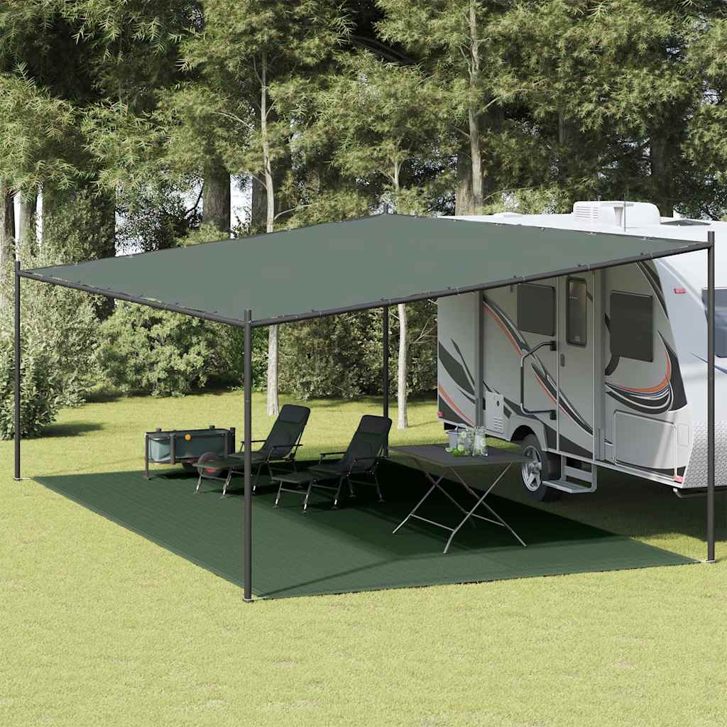 Zeltteppich 400x800 cm Dunkelgrün HDPE