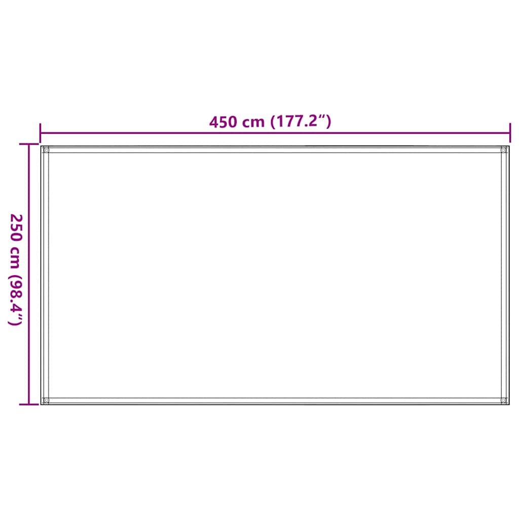 Zeltteppich 250x450 cm Braun