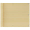 Balkon-Sichtschutz Beige 75x300 cm HDPE