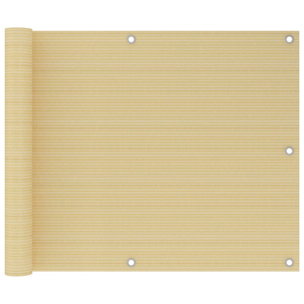 Balkon-Sichtschutz Beige 75x400 cm HDPE