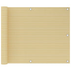 Balkon-Sichtschutz Beige 75x500 cm HDPE