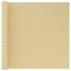 Balkon-Sichtschutz Beige 90x300 cm HDPE