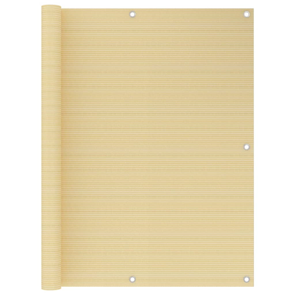 Balkon-Sichtschutz Beige 120x600 cm HDPE