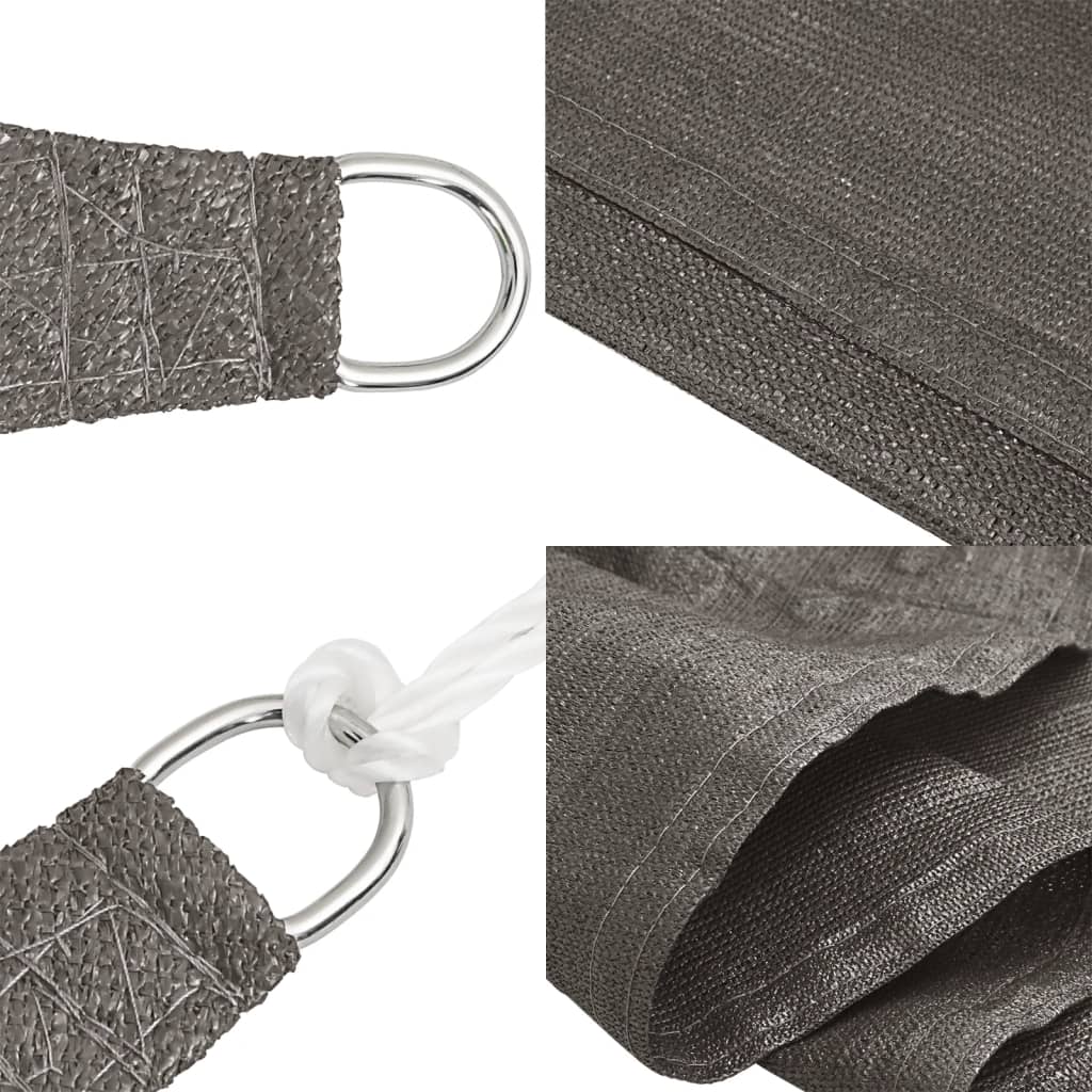 Sonnensegel 160 g/m² Anthrazit 4x4 m HDPE