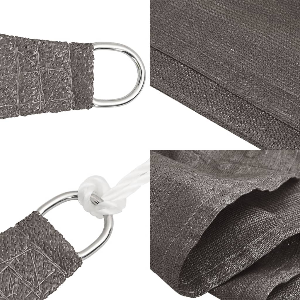Sonnensegel 160 g/m² Anthrazit 4,5x4,5 m HDPE